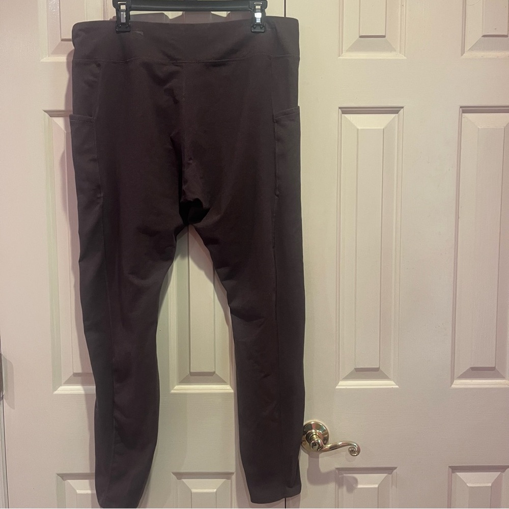 Pact Organic Leggings Brown Skinny Ankle Eco Friendly Athleisure Size XXL - Picture 5 of 8